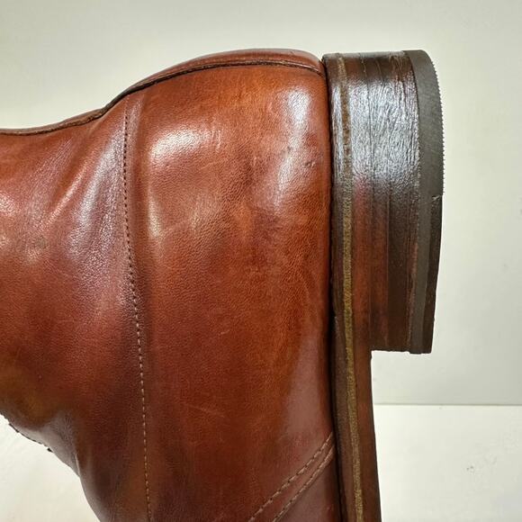 FULLY RESOLED Alden 306 Brown Calfskin Plain Toe Boot Made in USA 12 Narrow AA/B - Picture 12 of 13